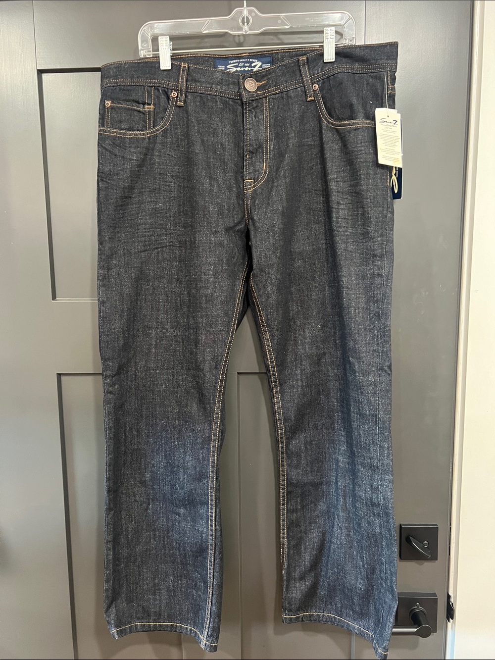 Seven7 Men’s Dark Blue Straight Jeans